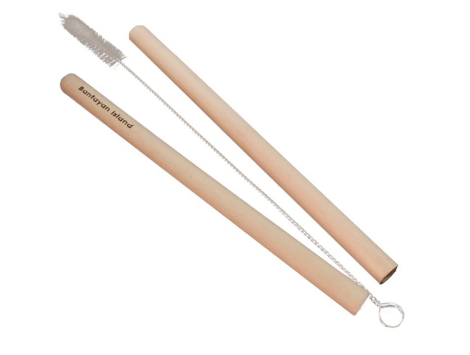 Bamboo Straws (2x) - Complete Set incl. Brush - Bantayan Island Bantayan Island Bamboo Straw